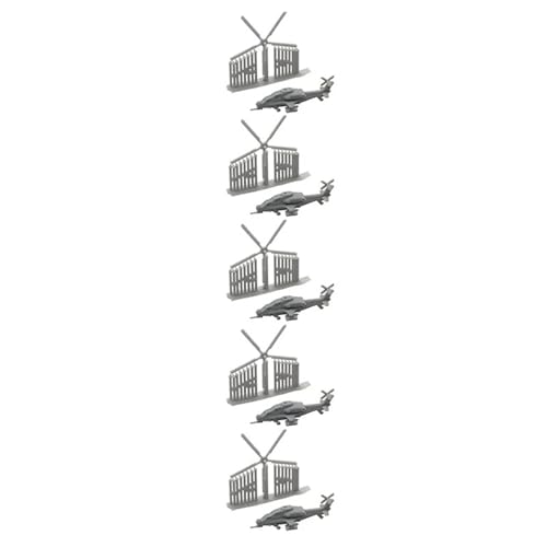 5Sets WZ-10 Flugzeugmodell Ungefärbte Hubschrauber-Flugzeugform Mit Zu Öffnendem Flügel for DIY-Flugzeugmodell 3D-Militärmodell(1/2000(6mm)) von AGSDGAWD