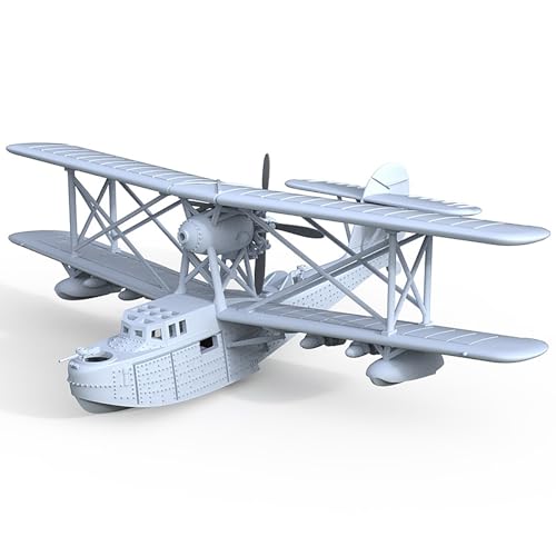 DIY Militärmodell 1/144 Maßstab Britisches Supermarine 'Walrus' Amphibienflugzeug - Unbemalter Resinmodellbausatz Für Miniatursammlungen von AGSDGAWD