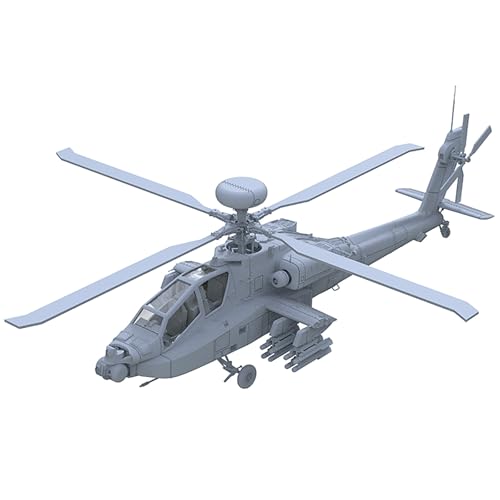 DIY-Militärmodell Im Maßstab 1/144, US-Angriffshubschrauber AH-64D, Nicht Zusammengebautes Harzmodell, Kampfhubschrauber-Angriffsmodell Zur Ausstellung Von Militärsammlungen von AGSDGAWD