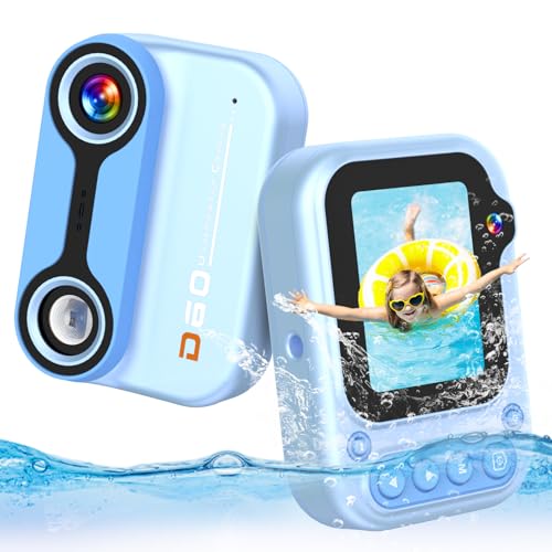 Unterwasserkamera Kinder Kamera Unterwasser Fotoapparat Wasserdicht Digitalkamera 12MP wasserdichte Kinderkamera 1080P Video Foto Kamera Unterwasser Kids Waterproof Cameras 3M/10FT mit 32GB Karte von AGSTMG