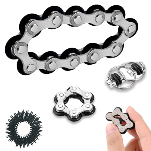 AHEJIOO 4 Stück Fidget Toys, Adhs Hilfsmittel, Anti Stress Spielzeug, Adhs Spielzeug, Fidget Ring, Stress Spielzeug, Akupressur Ring, Fidget, Anti Stress, Fidget Toy, Fidget Toys Erwachsene von AHEJIOO