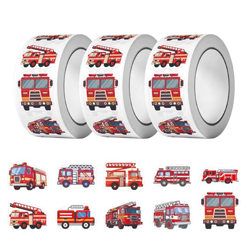 AHEJIOO Feuerwehr Sticker, 3 Rollen Mit 1500 Stück,Selbstklebend Und Vielseitig,Ideal Für Kindergeburtstage,DIY Bastelprojekte Und Schulbelohnungen,Aufkleber Feuerwehr AHEJIOO Feuerwehr Sticker, 3 Rollen Mit 1500 Stück,Selbstklebend Und Vielseitig,Ideal Für Kindergeburtstage,DIY Bastelprojekte Und Schulbelohnungen,Aufkleber Feuerwehr von AHEJIOO