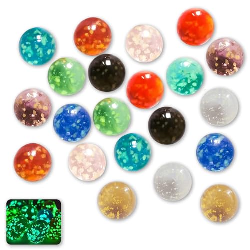 Ahejioo Mutmurmeln, 20 Stück 16mm Glaskugeln Im Dunkeln Leuchtend, Bunt Gepunktet, Fluoreszierende Murmeln, Schwimmkugeln Für Miniteich Und Diy Projekte, Leuchtende Spielzeug Für Kinder Und Dekoration Ahejioo Mutmurmeln, 20 Stück 16mm Glaskugeln Im Dunkeln Leuchtend, Bunt Gepunktet, Fluoreszierende Murmeln, Schwimmkugeln Für Miniteich Und Diy Projekte, Leuchtende Spielzeug Für Kinder Und Dekoration von AHEJIOO