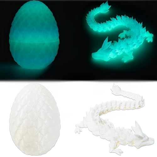 AHEJIOO Ostern Überraschungsei, Leuchtend 3D Gedrucktes Drachenei, 3D Drache, Drachen Figuren, Drachenei Mit Drache, 3D Drache Im Ei, Drachen Ei, Drachen Spielzeug, Für Ostern Geschenke Kinder von AHEJIOO