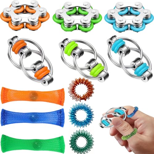 12 Stück Anti Stress Spielzeug, Fidget Toys Set for Adults - ADHD Toy, Anti-Stress Gadget, Relaxation and Fun for Children and Adults, Skills Set Stress Adults, Anti-Stress Toy, Anti Angst Geschenke von AHEJIOO