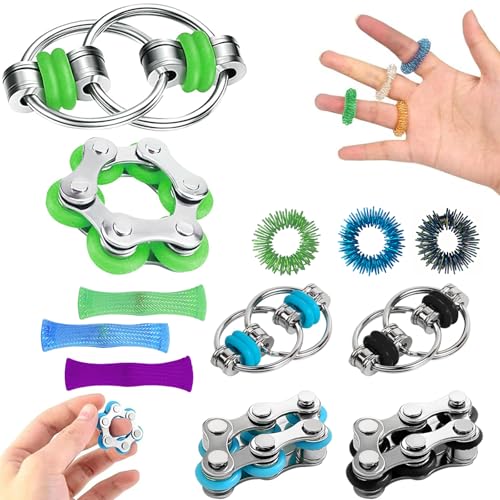 12 Stück Fidget Toys, Adhs Spielzeug, Anti Stress Spielzeug, Fidget Toys Erwachsene, Adhs Spielzeug Erwachsene, Stimming Toy, Anti Stress Spielzeug Erwachsene, Beste Fidget Toys von AHEJIOO