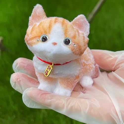 Stress abbauen: Squishy-Quetschspielzeug für Katzen, handgefertigtes Quetschspielzeug mit pelzigen Kätzchen, langsam zurückfederndes Squishy-Katzenspielzeug, Squishy-Zappelspielzeug für Katzen für Str von AHENKEAIA