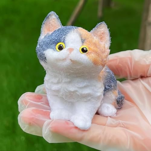 Stress abbauen: Squishy-Quetschspielzeug für Katzen, handgefertigtes Quetschspielzeug mit pelzigen Kätzchen, langsam zurückfederndes Squishy-Katzenspielzeug, Squishy-Zappelspielzeug für Katzen für Str von AHENKEAIA