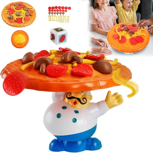 Tisch-Balance-Pizzaspiel, Topple-Pizza-Stapelspiel, Familienspiele für Stapeln für 2–4 Spieler, Topple-Pizza-Spielspielzeug, Stapel-Balance-Pizza-Spielzeug für Familienfeiern, Party-Geschenke für Gebu von AHENKEAIA