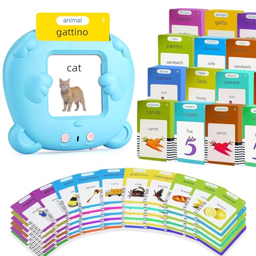 AHJ Sprechende Lernkarten Italienisch, Kinder Lernkarten Italienisch mit 255 Blätter 510 Wörter, Interaktives Sprachspiele Italienisch, Nur Italienisch/Nur Englisch/Oder Beides Lernspielzeug AHJ Sprechende Lernkarten Italienisch, Kinder Lernkarten Italienisch mit 255 Blätter 510 Wörter, Interaktives Sprachspiele Italienisch, Nur Italienisch/Nur Englisch/Oder Beides Lernspielzeug von AHJ