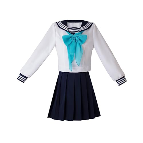 AHNAIXU Anime Akebi-chan no Sailor-fuku Akebi, Komichi Cosplay Kostüm Party Halloween Uniform Maßgeschneidert (XXXXL-ExtraExtra Large) von AHNAIXU