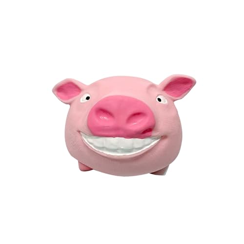 AHYCS Squishy Pig Toy - Lustiges rosa Schwein Stressspielzeug, Neuheit Schwein Squeeze Spielzeug für Kinder Erwachsene, lächelndes Schwein, sensorisches Stressspielzeug für Dekompression und von AHYCS