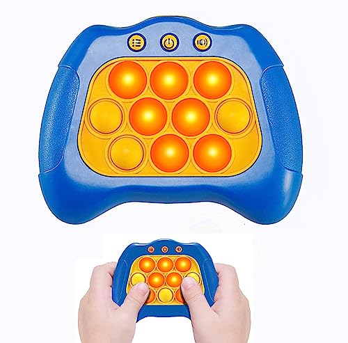 Quick Push Spiel, Pop It Fidget Elektronisches Sensorspiel, Bubble Sensory Squeeze Toys, Push Bubble Fidget, Light Up Game,Dekompressions Spielzeug Machine Geschenk für Kinder und Erwachsene (Blue) von AICARGER