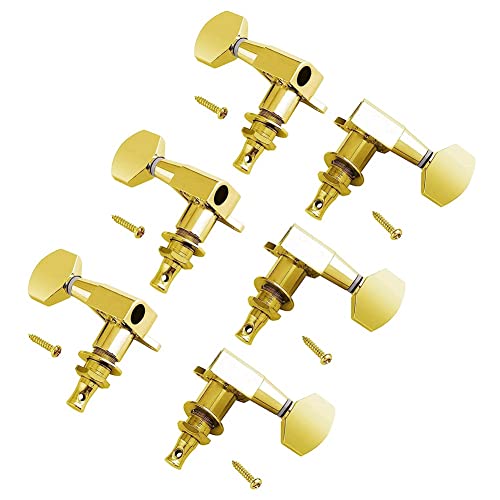 AIDIRui 1 Set Tuning Machines Heads Tuners Tuning Nail Keys 3 Left 3 Right Tuning Nail für Akustikgitarre von AIDIRui