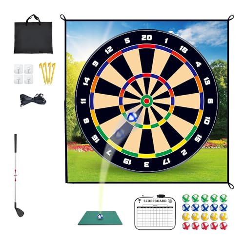 AIDIRui Spielmatte zum Absplittern Golf Set Spiele zum Abplatzen, Spielmatte für Darts mit Golfpunkt, Innenhof und Außenbereich für Familie und Freund von AIDIRui