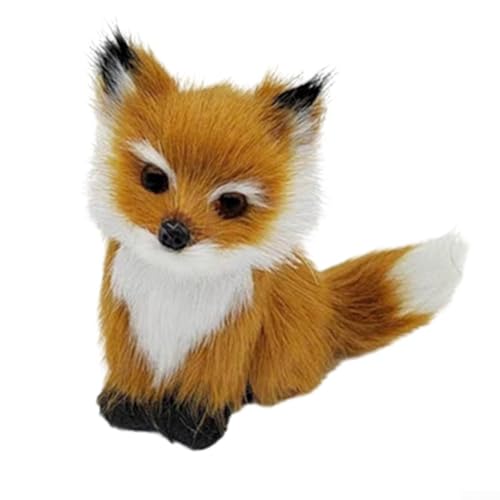 AIDNTBEO Lebensechte Fuchsfigur, künstliches Kunstpelz, Fuchs-Ornament für Desktop-Dekoration ( von AIDNTBEO