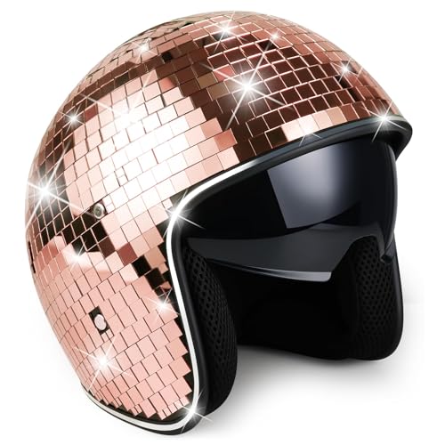 AIDODIA Discokugel Hüte - Diskokugel Helm | Glitzer Spiegel Glas Discokugel Hut Helm |Discokugel Helme | Disco Spiegel Glitzerball Helme | Disco Spiegel Hut | Glitzer Spiegel Glas Disco Ball Hut (A) von AIDODIA