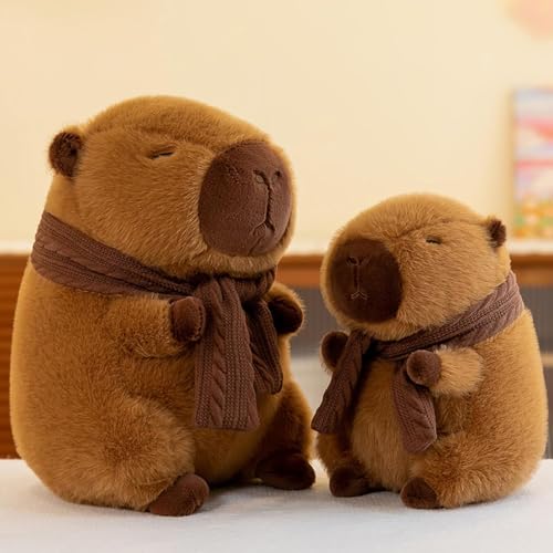 Capybara Kuscheltier- Capybara Plüschtier Cartoon Squishmallow Capybara, Wasserschwein Kuscheltier - Capybara Sachen Stofftier Plushie Für Kinder Jungen Mädchen Geschenk Geburtstags (groß + klein) von AIDODIA