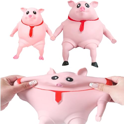 Stress Schwein - Schweine Antistress Spielzeug, Quetsch Spielzeug Schwein, Stress Spielzeug Antistress Schwein, Anti Stress Schwein， Anti Stress Spielzeug Für Erwachsene Und Kinder (groß + klein 2pcs) von AIDODIA