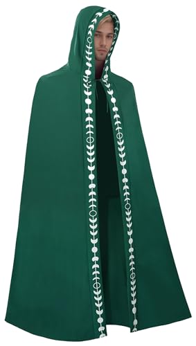 AIEOE Fashing Kostüm Renaissance Cape Halloween Cosplay Kostüme Umhang Party Kostümparty Fasching Grün Herstellergröße 2XL-3XL/ EU M von AIEOE