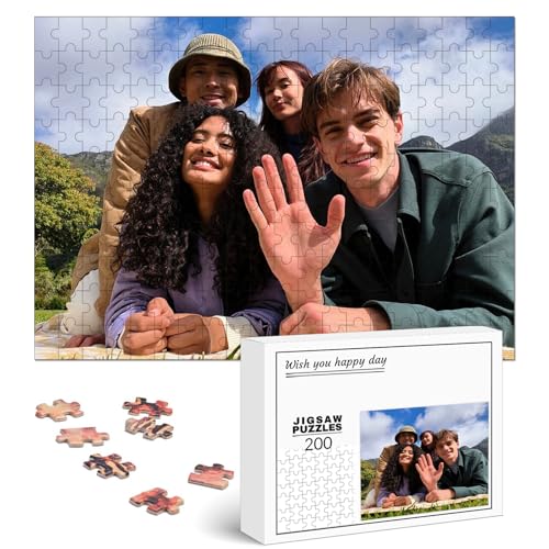 AIFLM Puzzle Personalisiert mit Eigenem Foto 200/300/500/1000/2000/3000 Teil Persönliche Puzzles Foto Puzzle mit Eigenem Bild Foto Geschenk Personalisiertes Puzzle von AIFLM