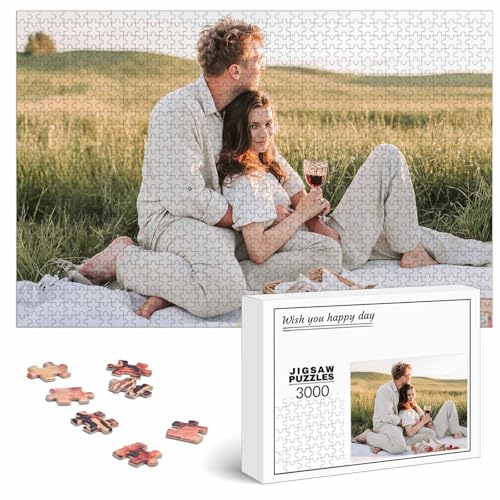 AIFLM Puzzle Personalisiert mit Eigenem Foto 200/300/500/1000/2000/3000 Teil Persönliche Puzzles Foto Puzzle mit Eigenem Bild Foto Geschenk Personalisiertes Puzzle von AIFLM