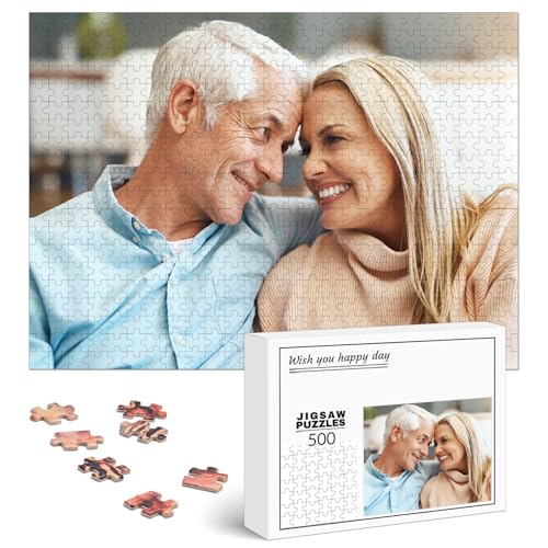 AIFLM Puzzle Personalisiert mit Eigenem Foto 200/300/500/1000/2000/3000 Teil Persönliche Puzzles Foto Puzzle mit Eigenem Bild Foto Geschenk Personalisiertes Puzzle von AIFLM