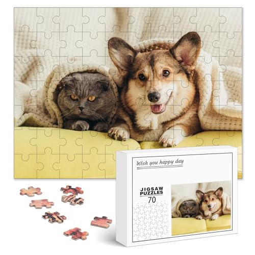 AIFLM Puzzle Personalisiert mit Eigenem Foto 35/70/120/200/300/500/1000/1500/2000/3000 Teile Personalisierte Rätsel Personalisierte Puzzlespiele Persönliche Puzzles von AIFLM