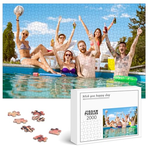 AIFLM Puzzle Personalisiert mit Eigenem Foto 200/300/500/1000/2000/3000 Teil Persönliche Puzzles Foto Puzzle mit Eigenem Bild Foto Geschenk Personalisiertes Puzzle von AIFLM