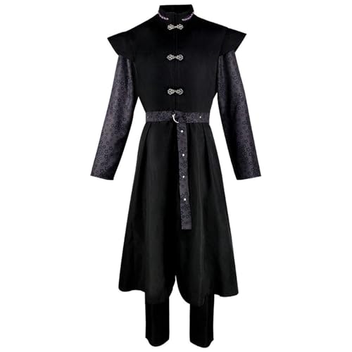 AIHERQG Daemon Cosplay-Kostüm for Herren, Drachenhäuser, Prinzenkostüm, Anzug, Outfits, Mantel, Hose, Gürtel, Halloween-Komplettset for Erwachsene, Halloween-Kleidung(L) von AIHERQG