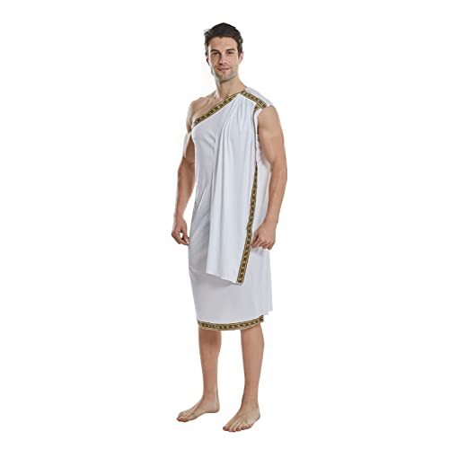 AIHERQG Erwachsene Antike Griechische Römische Toga Herren Halloween Cosplay Kostüm Karneval Ostern Kostüm von AIHERQG