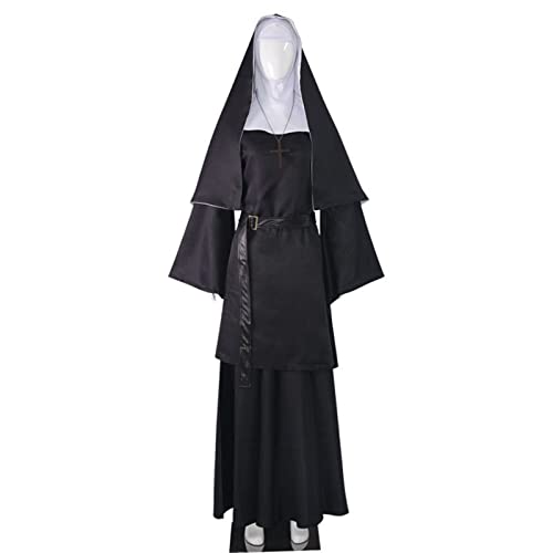 AIHERQG Halloween Horror Kostüme Die Nonne Cosplay Dämon Nonne Kostüm Valak Anzüge große Größe Performance Kleidung(XS) von AIHERQG