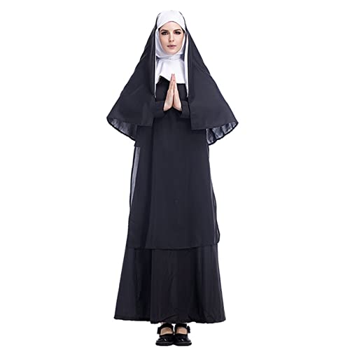 AIHERQG Halloween Kostüm for Erwachsene, Missionarspriesterin, Priesterin, Nonne, Cosplay(XL) von AIHERQG