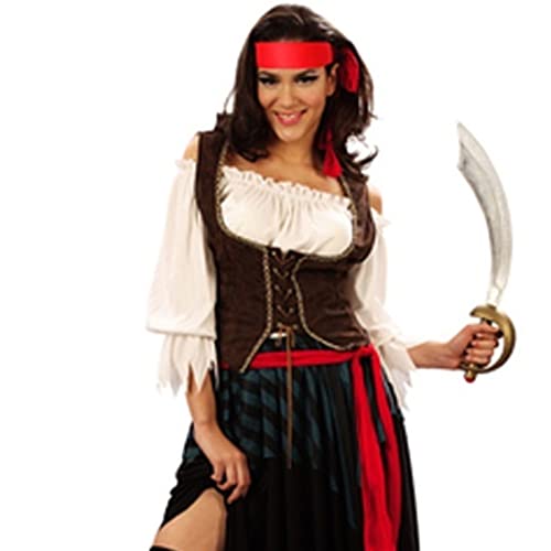 AIHERQG Halloween Piraten Cosplay Piraten Zubehör Kostüm Geburtstag Party Hut Frauen Männer Damen(D) von AIHERQG