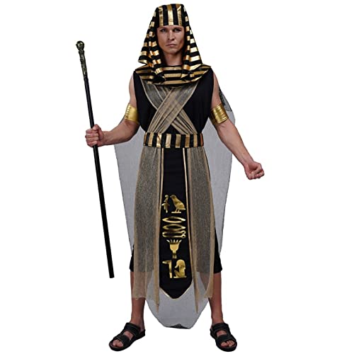 AIHERQG Herren-Pharao-Kostüm, Cosplay, Ägypten, ägyptische Outfits for Halloween-Kostüme for Erwachsene(DD638,L) von AIHERQG