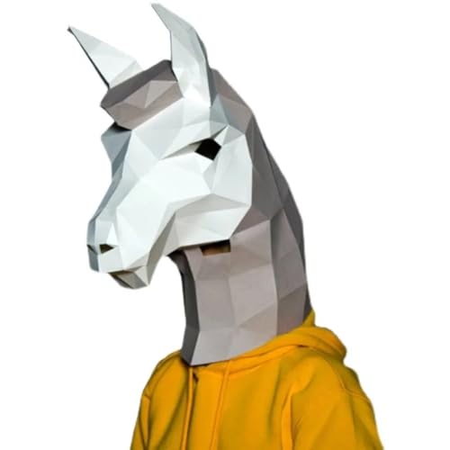 Alpaca Wearable Mask Headgear 3D Paper Model Creative Handmade Papercraft Christmas Party Performance von AILENO