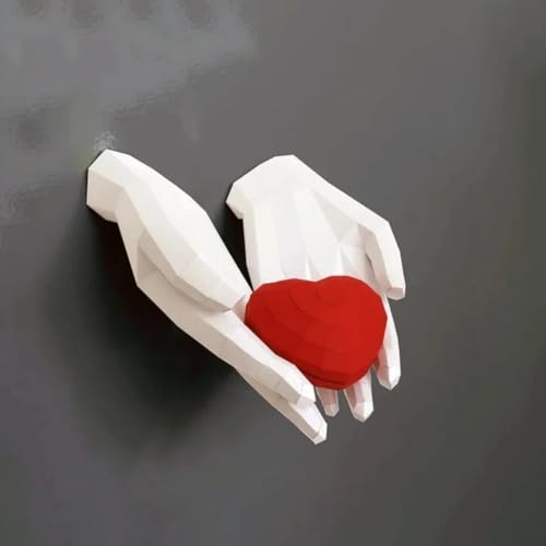 Love In Hand Paper Model Home Room Decor Wedding Wall Decoration Papercraft 3D DIY Puzzles von AILENO