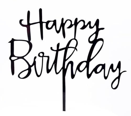 AILEXI 1 Zählung Acryl Glitter Kuchen Topper verzieren - Happy Birthday Schwarz A017 AILEXI 1 Zählung Acryl Glitter Kuchen Topper verzieren - Happy Birthday Schwarz A017 von AILEXI