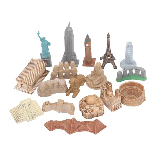 17-teiliges Miniatur-Spielzeug für Antike Gebäude, Modellbausatz für ägyptische Pyramiden, Spielzeug für das Alte Ägypten, Miniaturgebäude für Rund um die Welt, Kunststoffmaterial von AILOOCEDI
