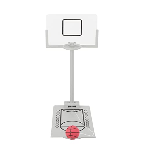 AILOOCEDI Miniatur-Desktop-Basketballkorbspielzeug mit Elastischem Mini-Basketball, Metallkonstruktion, Rückfederung und Kunststoffrückwand für Bürodekoration und Spiele von AILOOCEDI