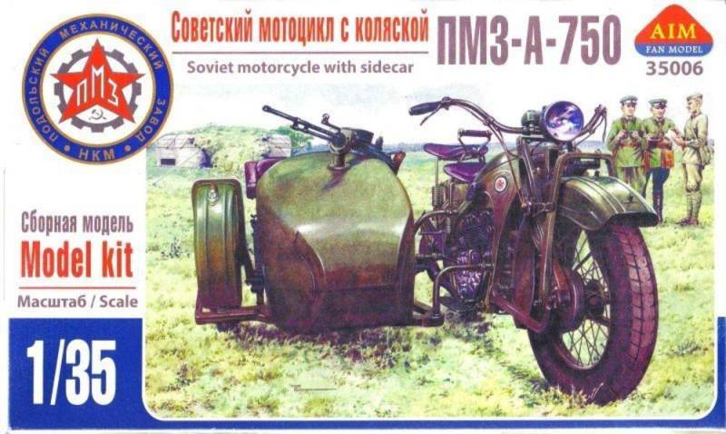 PMZ-A-750 Soviet motorcycle with sidecar von AIM Fan Model