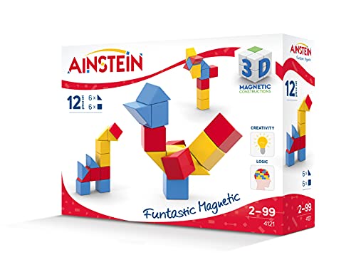 AINSTEIN Creative 12 - Magnetische Bausteine für Kinder ab 2Jahren - Pädagogisches Spielzeug entwickelt in Österreich - vom Arbeitskreis Spiel-Gut empfohlen für Kinder ab 3 Jahren von AINSTEIN