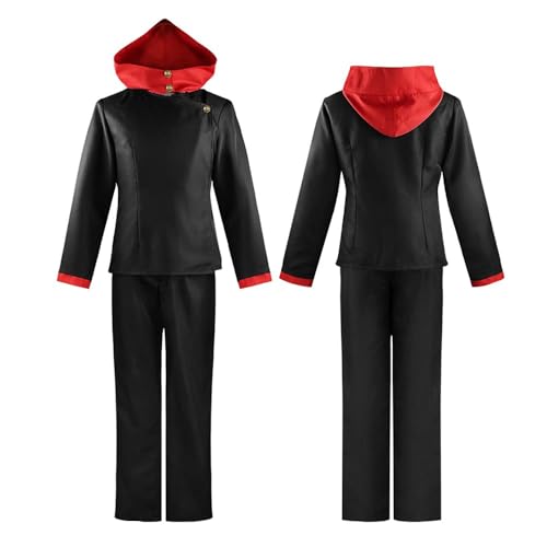 AIPILEI Anime Itadori Yuji Cosplay Kostüm Schuluniform Outfit Komplettes Set für Halloween Karneval Party Dress Up (Schwarz, L) von AIPILEI