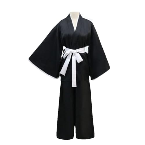 AIPILEI Anime Kurosaki Ichigo/Kuchiki Rukia Cosplay Kostüm Japanischer Samurai Kimono Outfits für Halloween Karneval Party (Kuchiki Rukia, L) von AIPILEI