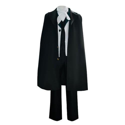 AIPILEI Bungo Stray Dogs Cosplay-Kostüm, Outfit, Anime-Charaktere, Sigma-Uniform, komplettes Set, Halloween-Party, Anime-Anzug für Männer und Frauen (Edgar Allan Poe, Größe 3XL) von AIPILEI