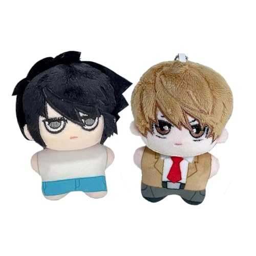 AIPILEI Death Note Weiche Figur L und Light Yagami Wurfkissen, 12 cm, niedliches Anime-Death Note Umarmungskissen, Schultasche, Geldbörse, Anhänger, Charm, Zuhause, Sofa, Dekoration, von AIPILEI