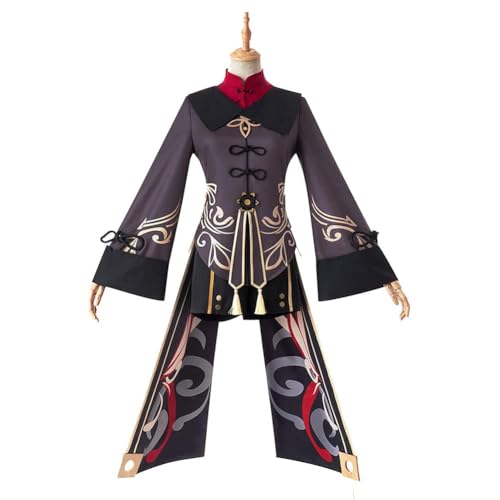 AIPILEI Hu Tao Cosplay Kostüm Anime Spiel Rollenspiel Outfits Halloween Party Anzug (Hu Tao Cosplay Kostüm, XL) von AIPILEI