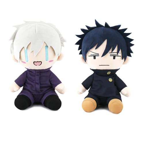 AIPILEI JJK Plush Gojo Satoru Plush Doll Soft Figure, 23cm Anime JJK Plush Toy Gojo Satoru Plush Toy Pillow Cushion Sofa Decoration Gift (2pcs B, 23CM) von AIPILEI