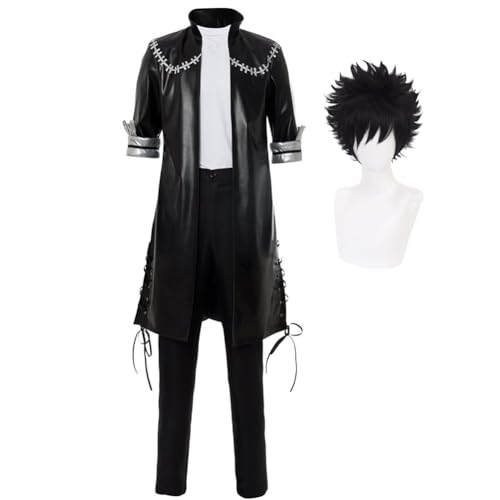 AIPILEI My Hero Academia Dabi Cosplay-Kostüm, Uniform, Mantel, Hemd, Hose, komplettes Set, Halloween-Outfits für Herren (Set A + Perücke, 3XL) von AIPILEI