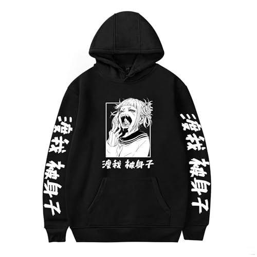 AIPILEI My Hero Academia Toga Himiko Cosplay Hoodies Sweatshirts No Hero Academia Lange Ärmel Hoodie Pullover für Männer Frauen Mädchen Jungen, Schwarz , 3XL von AIPILEI